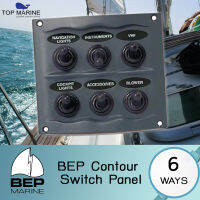 BEP แผงสวิสซ์เรือ 6 ช่อง BEP Contour Switch Panel 6 Way