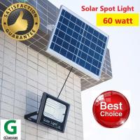 SOLAR SPORT LIGHT 60W + เเผง โคมไฟโซล่าเซลล์ สปอร์ตไลท์ พลังงานแสงอาทิตย์ 60W