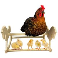 Backyard Chicken Perch Strong Wooden Roosting Bar Toys Solid Wood Cage Accessories Coop Brooder For Large Bird Baby Chicks Toys