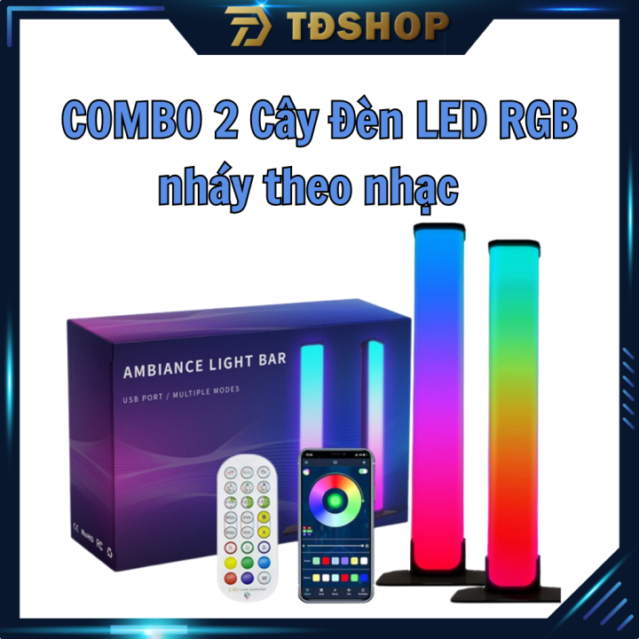 COMBO 2 Cây Đèn LED RGB Nháy Theo Nhạc Trang Trí PC & Ô Tô Và ...