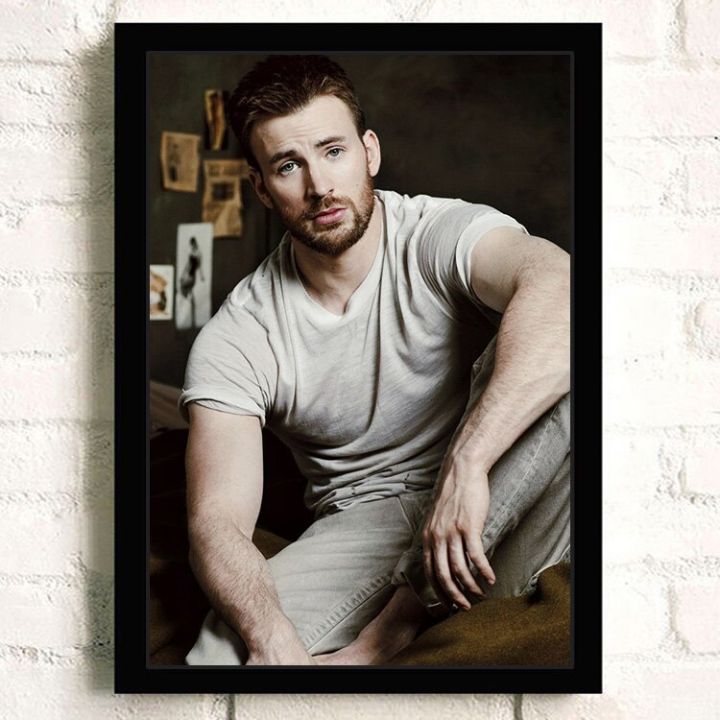 นักแสดงชาวอเมริกันที่มีชื่อเสียงและดาราภาพยนตร์-chris-evans-ถ่ายทำโซฟาศิลปะตกแต่งผนังบ้านตกแต่งโปสเตอร์ผ้าใบวาดภาพคุณภาพสำหรับ0719-c2ห้อง-1ชิ้น