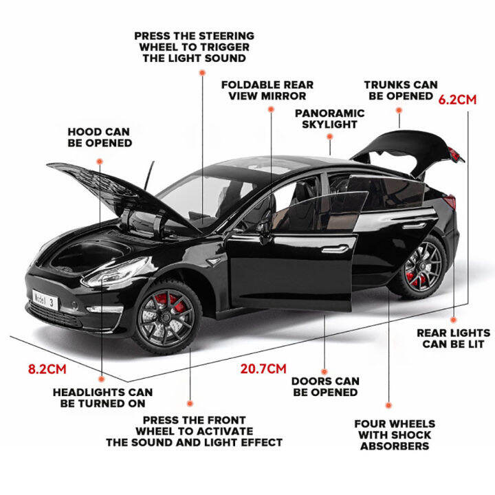 รถบรรทุก1-24โมเดลรถยนต์-klt-tesla-รุ่น3ทำจากโลหะของเล่นอัลลอยรถยนต์สำหรับ-kids-toys-ยานพาหนะเก็บสะสมงานอดิเรก