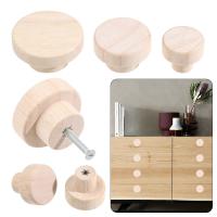 Wooden Kitchen Shoe Cupboards Drawer Furniture Knobs Wood Handles Cabinet Door Round Pulls Door Hardware Locks