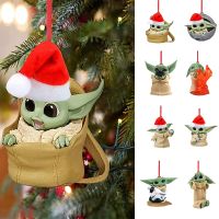 Yoda จี้ตกแต่งคริสต์มาส Xmas Tree แบนแขวนเครื่องประดับตุ๊กตาน่ารักตกแต่งบ้านเด็กปีใหม่ของขวัญ Navidad