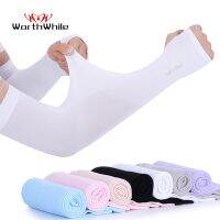 WorthWhile Ice Fabric Arm Sleeves UV Protection Mangas Warmers Summer Sports Running Cycling Driving Reflective Sunscreen