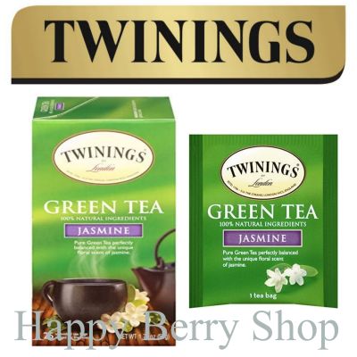 ⭐ Twinings ⭐Green Tea Jasmine🍵 ชาทไวนิงส์ ชาเขียวมะลิ แบบกล่อง 25 ซอง ชาอังกฤษนำเข้าจากต่างประเทศ