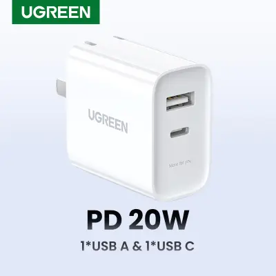 UGREEN PD 20W USB C Fast Charger Adapter for iPhone 15 14 13 Pro Max iPad Pro Samsung S24 S23 Ultra Model: 90411