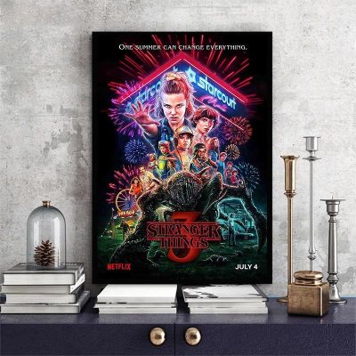 Stranger Things Poster Season 3 Canvas Painting Characters Movie Posters and Prints Wall Art Picture for Kids Room Decor Cuadros