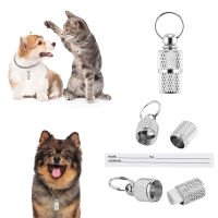 Dog Accessories Metal Capsule Pet Collar Hanging Pendant Waterproof Pendant Pet Anti Loss Pendants Mini Pendant