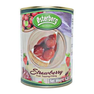 { OSTERBERG } Strawberry Fruit Topping &amp; Filling Size 620 g.