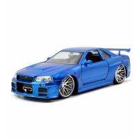 1:24 Brian’s 2002 Nissan Skyline GT-R (BNR34) toy car Metal 12 y Diecast Car