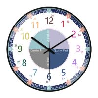 New Child Clock Early Education Learning Wall Clock Children Creative Quiet Home Classroom Living Room School Teaching Clock