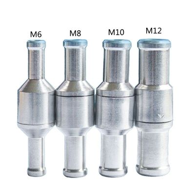 ℗ 6/8/10/12mm Non-Return One-Way Fuel Check Valve Aluminum Alloy Gasoline for Hose Vacuum Car Automobile Oil Water Pumps