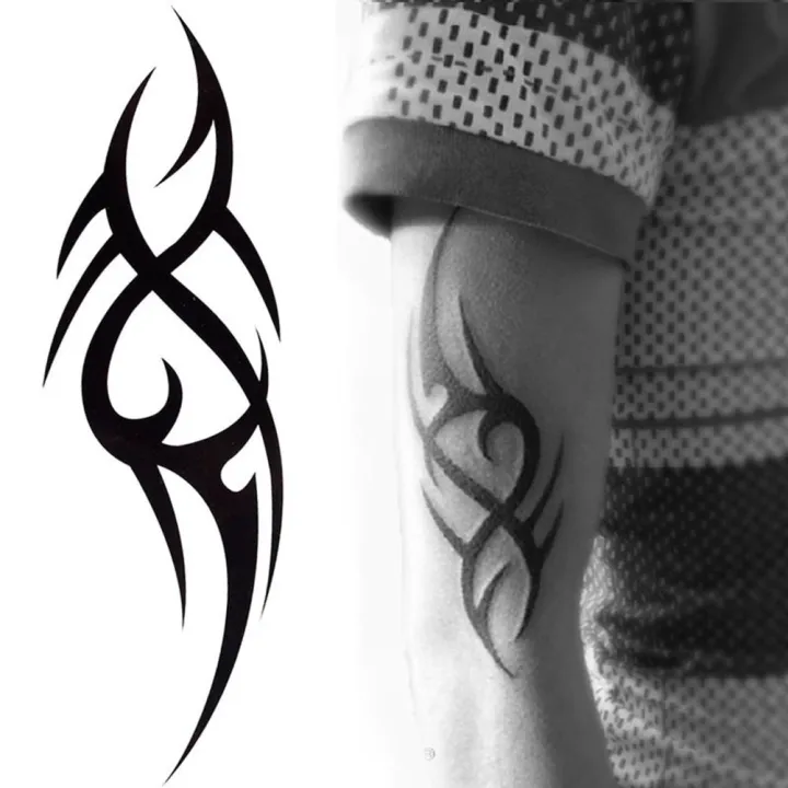 1 pc Body Art Cool 3D Men Half Sleeve Tattoo Arm Temporary Totem Tattoo  Stickers | Lazada Singapore