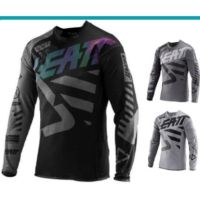 Mens LEATT Motor Motocross Jersey DH Downhill Off Road Mountain Cycling Long Sleeve MTB Jersey Bicycle Wear Shirts