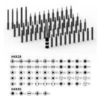 {SAVAGE Hardware Tools} 56ชิ้นแม่เหล็กแม่นยำไขควงบิตตั้ง4มิลลิเมตรก้าน PH SL Hex T Orx Y ไฟฟ้าสกรูไดร์เวอร์บิตสำหรับแล็ปท็อปนาฬิกาซ่อม