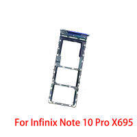 สำหรับ Infinix Note 10 Pro X695 ถาดใส่ซิมการ์ด Reader Reader SD Slot Adapter Repair Part-Pueife