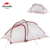 Naturehike Hiby รุ่นอัพเกรด2 3 Man 20D ไนลอนสองชั้น Weatherproof เสาอลูมิเนียม Outdoor Camping Tent