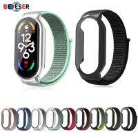 Sports Nylon Strap For Xiaomi Mi Band 7 Replacement Wristband Smart Watch Tempered Protective Case 3 in 1 Bracelet Accessories Smartwatches