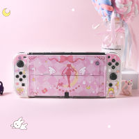 Funda Protectora Kawaii สำหรับ Nintendo Switch OLED,อุปกรณ์เสริมสำหรับเกม,Carcasa Dura De Dibujos Animados Rosa Para Nintendo Switch