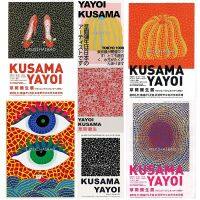 Yayoi Kusama การ์ดสีขาวโปสเตอร์แบบนอร์ดิกนามธรรมและภาพพิมพ์ศิลปะผนังสมัยใหม่สำหรับห้องนั่งเล่นภาพตกแต่งที่แสดงภาพเขียน