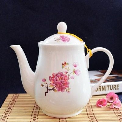 Ceramic Teapot Household Large Capacity Filter Bone China Samovar Fashion Luxury Flowers Painted Teteras Stove Kettle EI50TP