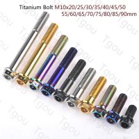 Tgou Titanium Bolt M10x20~90mm Pitch1.25/1.5mm Flange Inner Outer Hexagon Screws for Motorcycle Disc Brake Refitted Nails Screws Fasteners