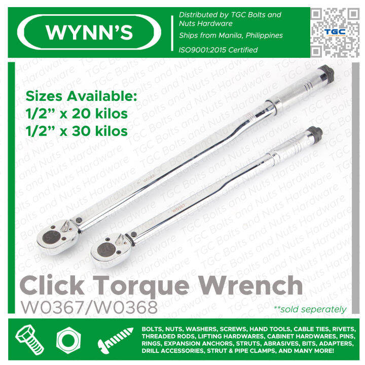 Wynns Automatic Clicking Ratchet Torque Wrench for 1/2 inch Drive 20