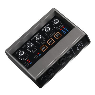 TEYUN Q16 Microphone Recording Sound Card Black Microphone Recording Sound Card Mixer USB Computer Drive Free Microphone Live Recording Karaoke