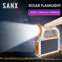 SANX 800วัตต์7200มิลลิแอมป์ชั่วโมง6000พันแบบพกพาพลังงานแสงอาทิตย์กลางแจ้งแสงที่มีประสิทธิภาพตั้งแคมป์แสงจ้าแบบพกพาเตือนฉุกเฉินครัวเรือนน้ำท่วมไฟแสงเครื่องมือ