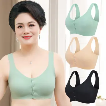 Comfortable Cotton Bra Women Front Closure Push Up Bra Wire Free Underwear  For Women's Linger Soft Large Bust 48 50 52 B C Cup - Active Bra -  AliExpress