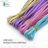 ☎♗ Home Usage Craft Sew Decoration Diy Material Width 6MM High Quality Thickened Colorful Flat Lurex Elastic Band A0055L