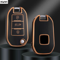 A CW】New TPU Car Flip Key Case Cover Shell For Peugeot 208 3008 308 508 408 2008 307 4008 For Citroen C4 C3 C6 CACTUS C8 Keyless Fob