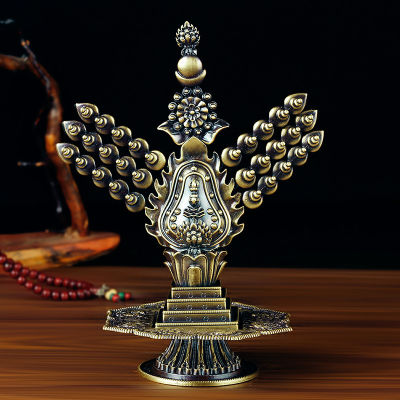 100% High-quality Original Lotus Lotus God Of Wealth Toma Shizi เนยดอกไม้ทิเบตพุทธอุปกรณ์หัตถกรรมทองแดงเครื่องประดับพระพุทธรูปทิเบตเนปาล
