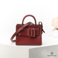 BOYY CHARM WITH STRAP MINI BURGANDY CALF