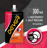 DEVER ดีเวอร์ (vital energy) เครื่องดื่มเยลลี่ให้พลังงาน เกลือแร่ เจลพลังงาน สำหรับนักวิ่ง นักปั่น นักกีฬา ออกกำลังกาย energy gel &amp;gt; 100 ML ลิ้นจี่ 12 ซอง