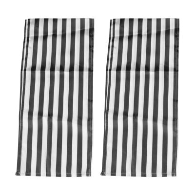Striped Table Runner Polyester Table Decor Tablecloth for Indoor Outdoor Events Family Dinner(Black and White,2 Pack)