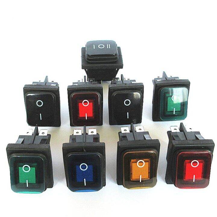 KCD2 Rocker Switch กันน้ำ KCD4 Heavy Duty DPST Sealed 2/3 Mode 4/6 Pins