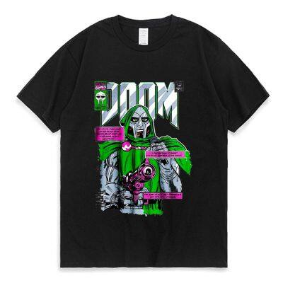 Men Doctor Mf Doom T Shirt Hip Hop 100% Cotton T-shirt Tops Cotton Black Short Sleeve Crewneck Tees Gift Idea Tshirts Male XS-4XL-5XL-6XL