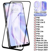 9D Tempered Glass For Huawei P30 P40 Lite E Screen Protector Mate 30 P20 P10 Lite P Smart Z S 2019 2021 Protective Glass Film