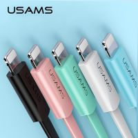 【Super Like】 USAMS U2 1.2เมตร2A แบน USB ชาร์จสายเคเบิลข้อมูลสายฟ้า Type C Micro USB สายโทรศัพท์สำหรับ iPhone iPad หัวเว่ย Xiaomi ซัมซุง