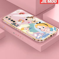 เคส JIUMOO สำหรับ Realme 6 Pro ลายสโนว์ไวท์ใหม่เคสพื้นผิวขอบสี่เหลี่ยมแบบนิ่มซิลิกาเจลกันกระแทกเคสมือถือรวมเลนส์กล้องถ่ายรูปฝาครอบป้องกัน