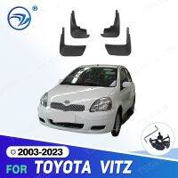 แผ่นกันกระเซ็นแผ่นบังโคลน4ชิ้นสำหรับ Toyota Vitz 2003 04 05 06 07 08 09 -2023อุปกรณ์ตกแต่งรถยนต์