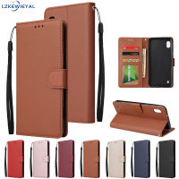 Lk【จัดส่งรวดเร็ว】สำหรับ Samsung A10เคสโทรศัพท์หนังป้องกันแบบฝาพับพร้อมฝาครอบโทรศัพท์ดีไซน์3ใส่การ์ดแบบมีที่ยึด【cod】