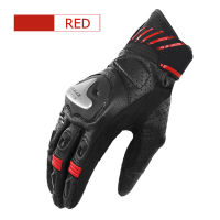 Motorcycle Leather Glove Racing Carbon Fiber Summer Men Touchscreen Moto Motocross Gloves Motorbike Riding Protective Gear