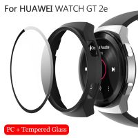 Matte Hard PC Case Cover With 9H Tempered Glass Screen Protector Luxury Ultra Thin Full Cover Case for HUAWEI WATCH GT 2e 46mm