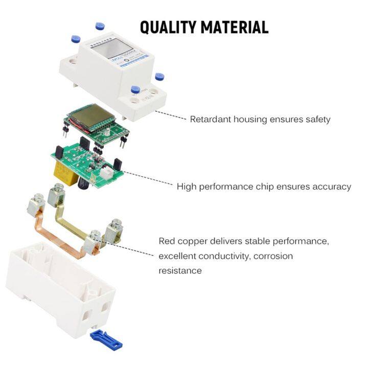 มิเตอร์วัดพลังงานไฟฟ้าดิจิตอล220v-80a-เฟส-din-rail-เดี่ยวมิเตอร์ไฟฟ้าเฟสเดียวสองสายมิเตอร์วัดทางไฟฟ้ามัลติฟังก์ชั่น