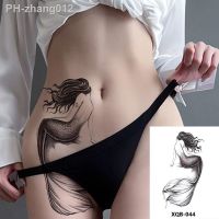 Sexy Waterproof Temporary Tattoo Sticker Mermaid Moon Flash Rose Tattoos Body Art Arm Fake Tatoo Women Men