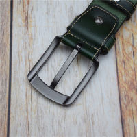 Genuine Leather Belt Male BlackBlueCoffeeGreen Men Belt With Alloy Pin Buckle Waist Belt Length 90-130CM Designer Belts