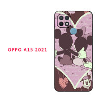 เคสซิลิโคนนิ่มสำหรับ OPPO A15,เคสโทรศัพท์ OPPO 2021 A15s/A35 2021มีลายเดียวกันและเชือก